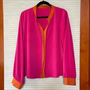 SHEIN pink and orange blouse size XL